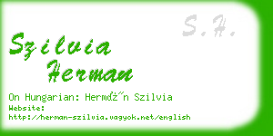 szilvia herman business card